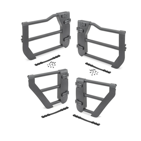 Porte tubolari Quadratec anteriori e posteriori per Jeep Wrangler JLU 4 porte e Gladiator JT