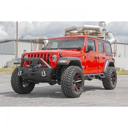 Barra a LED 50 Rough Country Cree Single Row Black Series per Jeep Wrangler JL dal 2019 in poi