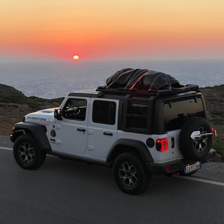 Portapacchi con scaletta laterale OFD per Jeep Wrangler JK 4 porte