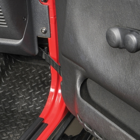 Fascette ferma porte regolabili Quadratec per Jeep CJ e Wrangler dal 1955