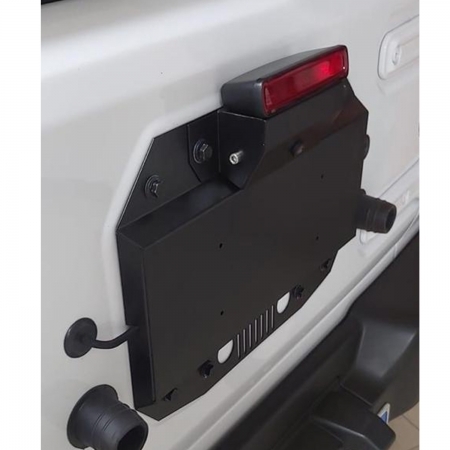 Piastra per rimozione ruota di scorta 4WD Italia con supporto telecamera per Jeep Wrangler JL