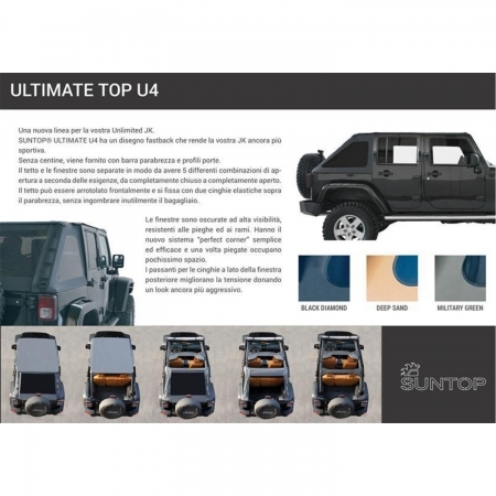 Suntop Ultimate U4 per Jeep Wrangler JKU 4 porte - Immagine 11