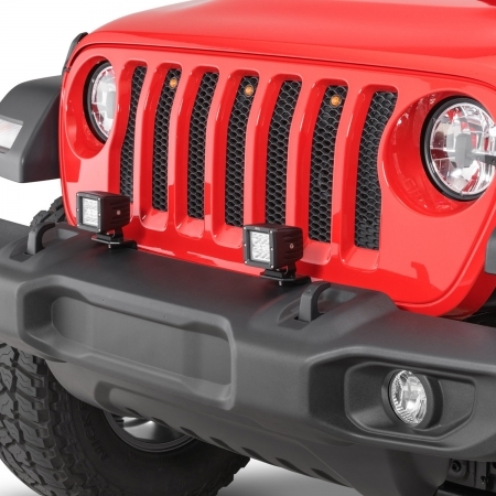 Staffe di supporto fari ausiliari Quadratec JL-LMB per Jeep Wrangler JL e Gladiator JT
