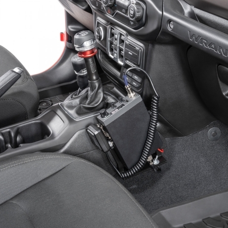 Supporto Quadratec con sgancio rapido per radio CB per Jeep Wrangler JL e Gladiator JT