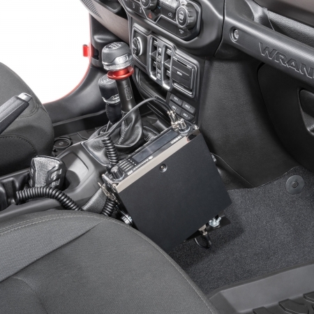 Supporto Quadratec con sgancio rapido per radio CB per Jeep Wrangler JL e Gladiator JT