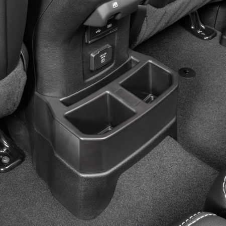 Vaschette portaoggetti console posteriore Quadratec per Jeep Wrangler JL con interni in pelle
