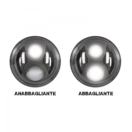 Fari anteriori Quadratec Premium per Jeep CJ 55-86 e Wrangler TJ 97-06 e JK 07-18