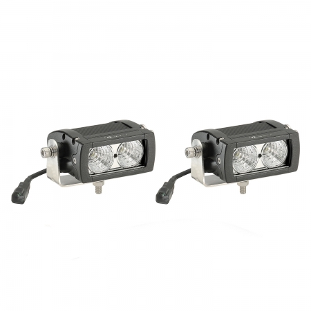 Kit Faretti LED Quadratec 4 rettangolari con staffa di montaggio su parabrezza per Jeep Wrangler TJ