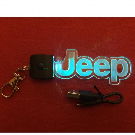 Portachiavi luminoso multi colore logo Jeep