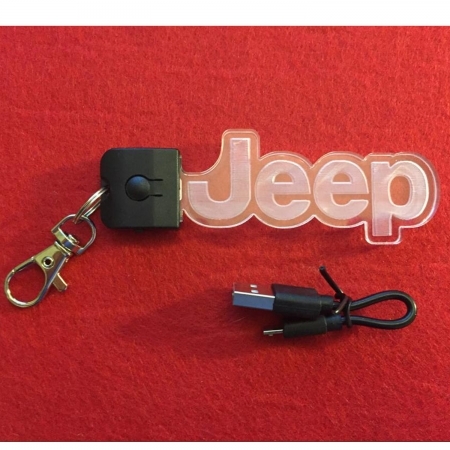 Portachiavi luminoso multi colore logo Jeep