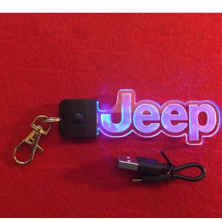 Portachiavi luminoso multi colore logo Jeep