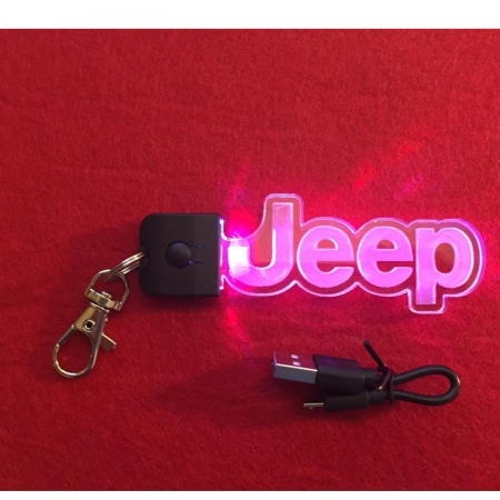 Portachiavi luminoso multi colore logo Jeep