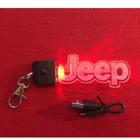 Portachiavi luminoso multi colore logo Jeep