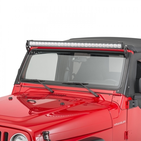 Supporto barra LED da parabrezza Quadratec per Jeep Wrangler TJ