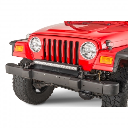 Staffe quadratec per montaggio barra LED o Faretti songoli su paraurti Jeep Wrangler TJ