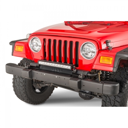 Staffe quadratec per montaggio barra LED o Faretti songoli su paraurti Jeep Wrangler TJ