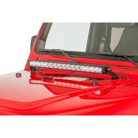 Staffe Quadratec per montaggio barra LED su cofano Jeep Wrangler TJ