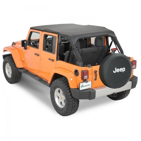 QuadraTop Bimini Top Plus, Clearview Windstopper & Tonno Cover Combo per Jeep Wrangler JKU 4 porte