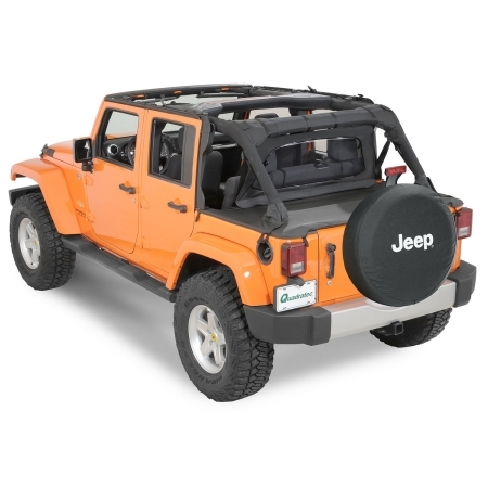QuadraTop Bimini Top Plus, Clearview Windstopper & Tonno Cover Combo per Jeep Wrangler JKU 4 porte