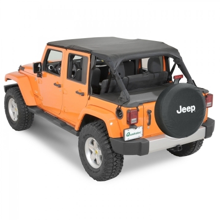 QuadraTop Bimini Top Plus, Clearview Windstopper & Tonno Cover Combo per Jeep Wrangler JKU 4 porte
