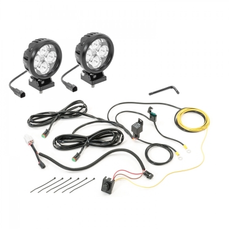 Kit 2 Faretti LED Quadratec 4 con cablaggio per installazione