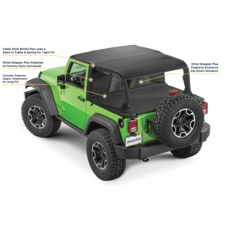 MasterTop Ultimate Combo Estate Top in MasterTwill per Jeep Wrangler JK 2 porte