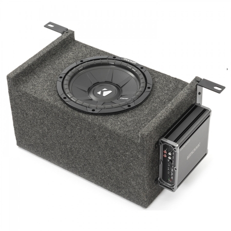 Subwoofer posteriore custom Quadratec con Kicker CompS da 10 per Jeep Wrangler YJ e TJ