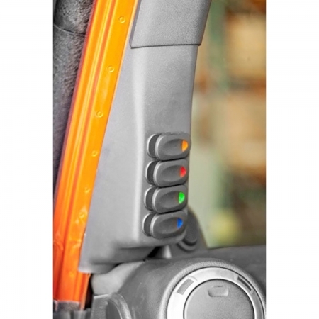 Kit pulsantiera supplementare Rugged Ridge per Jeep Wrangler JK 2011-2018 - Immagine 3