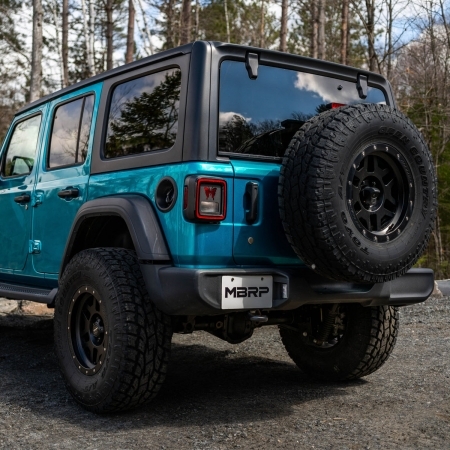 Terminale scarico in inox MBRP High Clearance per Jeep Wrangler JL, JLU e 4xe 3.6L e 2.0L turbo dal 2019 in poi