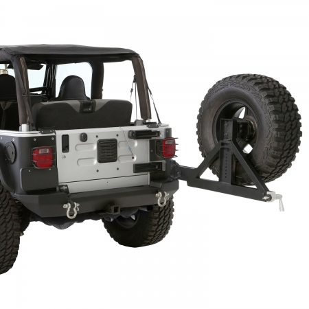 Paraurti posteriore Smittybilt XRC con cancello portaruota per Jeep Wrangler YJ e TJ