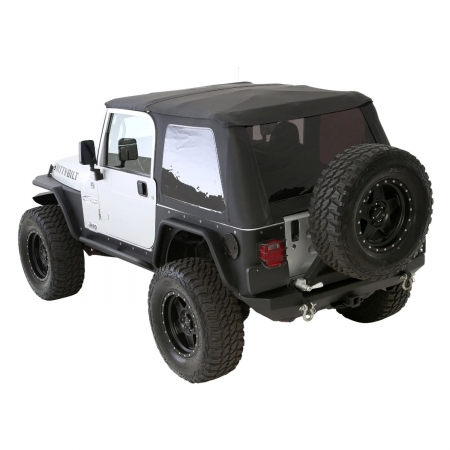 Paraurti posteriore Smittybilt XRC con cancello portaruota per Jeep Wrangler YJ e TJ