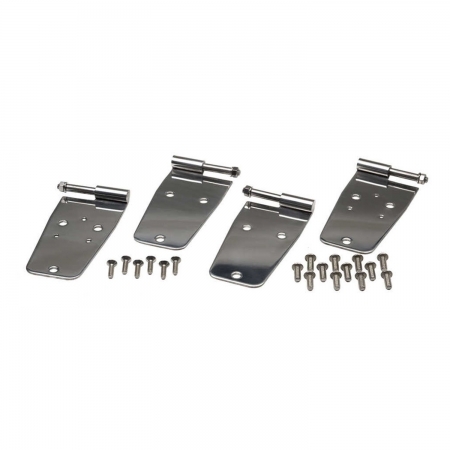 Kit cerniere portiera cromate per Jeep Wrangler e CJ dal 1976 al 1993