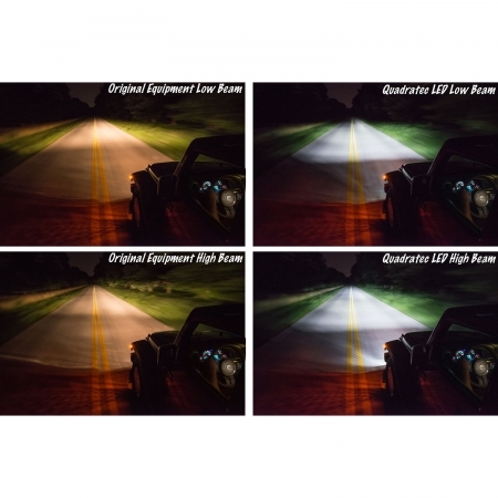 Fari LED Quadratec Gen II per Jeep Wrangler TJ, e CJ  55-06