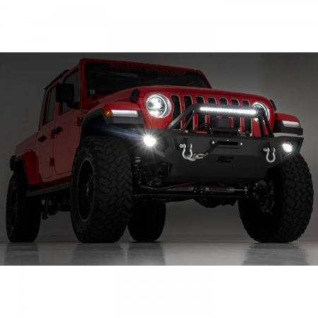 Paraurti anteriore Rough Country Trail Bumper per Jeep Wrangler JK, JL e Gladiator JT dal 2007 in poi