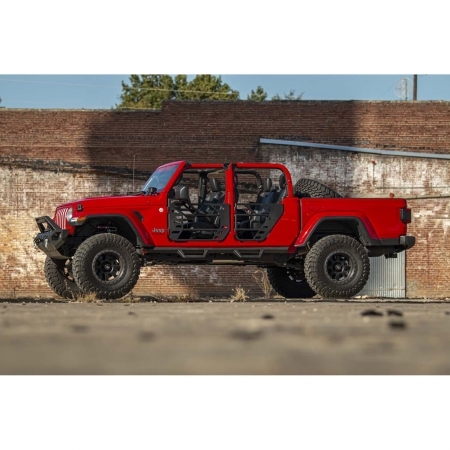 Pedane laterali Rough Country Contoured Drop Step per Jeep Gladiator JT dal 2020 in poi