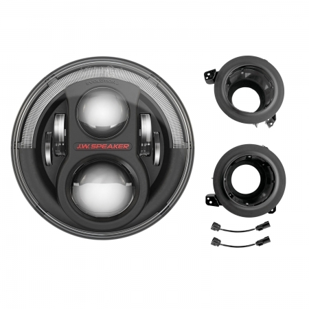 Fari anteriori J.W. Speaker 8700 Evolution J2 con kit di montaggio per Jeep Wrangler JL e Gladiator JT dal 2019 in poi