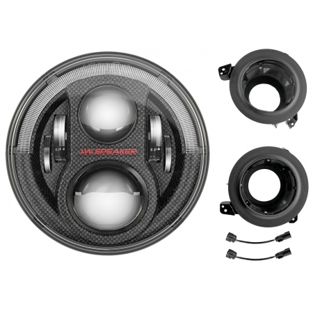 Fari anteriori J.W. Speaker 8700 Evolution J2 con kit di montaggio per Jeep Wrangler JL e Gladiator JT dal 2019 in poi
