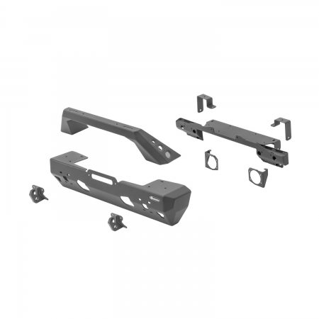 Paraurti anteriore Quadratec Aluminum Brute Strength Stretto per Jeep Wrangler JL e Gladiator JT
