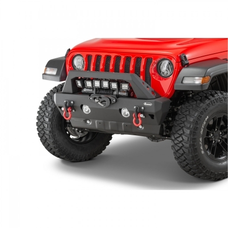 Paraurti anteriore Quadratec Aluminum Brute Strength Stretto per Jeep Wrangler JL e Gladiator JT