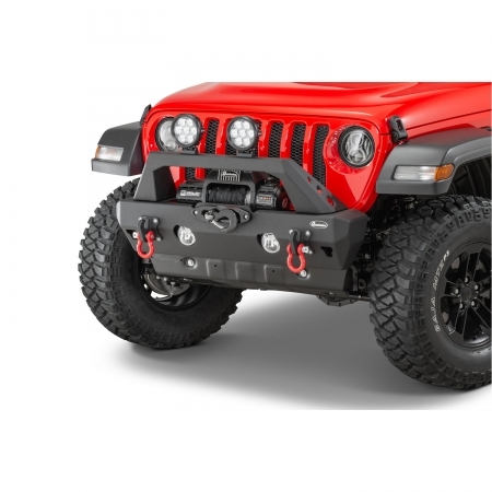 Paraurti anteriore Quadratec Aluminum Brute Strength Stretto per Jeep Wrangler JL e Gladiator JT