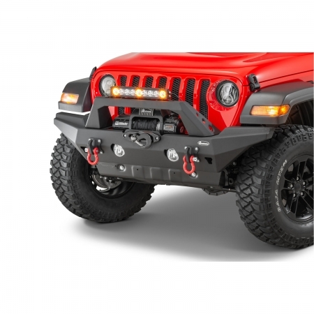 Paraurti anteriore Quadratec Aluminum Brute Strength Largo per Jeep Wrangler JL e Gladiator JT