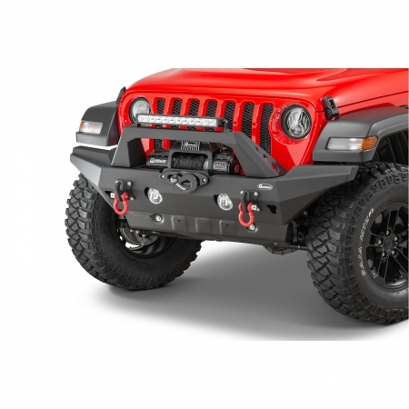 Paraurti anteriore Quadratec Aluminum Brute Strength Largo per Jeep Wrangler JL e Gladiator JT