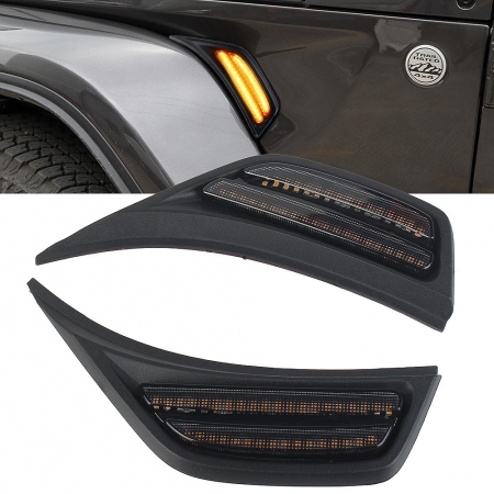 LED presa d'aria parafangoOvertread per Jeep Wrangler JL e Gladiator JT