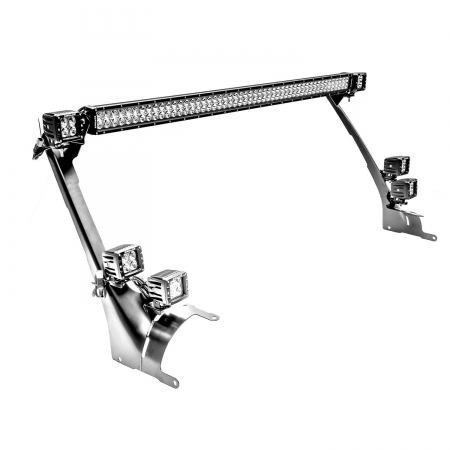 Kit Led Bar 50" e Led Pods 3" Zroadz per Jeep Wrangler JL e gladiator JT - Immagine 1