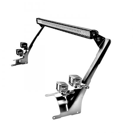 Kit Led Bar 50" e Led Pods 3" Zroadz per Jeep Wrangler JL e gladiator JT - Immagine 3