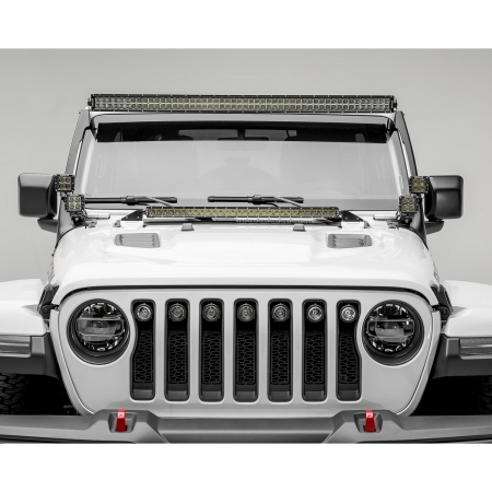 Kit Led Bar 50" e Led Pods 3" Zroadz per Jeep Wrangler JL e gladiator JT - Immagine 4