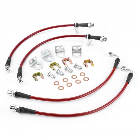 Kit tubi freno in treccia inox Lynx con rialzo da 0 a +4 per Jeep Wrangler JL, JLU e 4xe dal 2019 in poi
