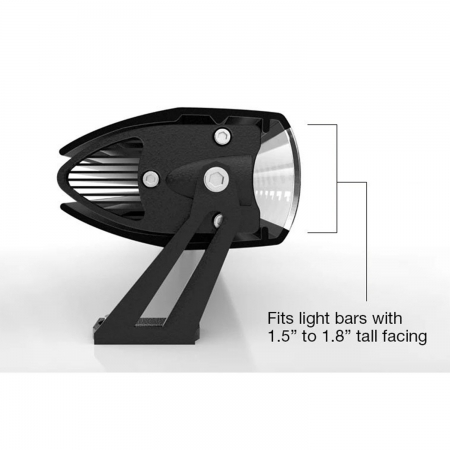 Silenziatore barre LED Aerolidz per barre LED a singola fila fume
