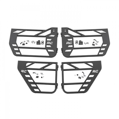 Porte tubolari in acciaio Rough Country per Jeep Wrangler JKU 4 porte