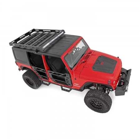 Porte tubolari in acciaio anteriori Rough Country per Jeep Wrangler JK - Immagine 4
